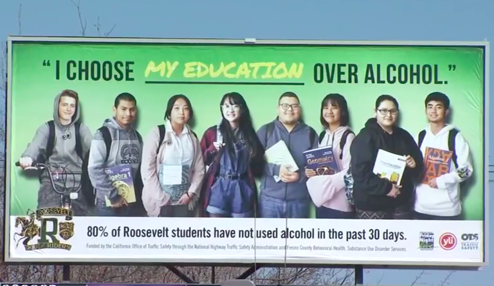 new billboard aimed at stopping underage drinking