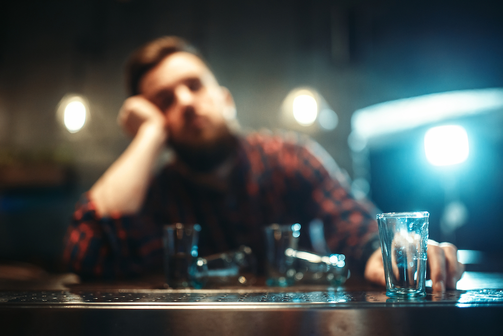 man with alcohol use disorder