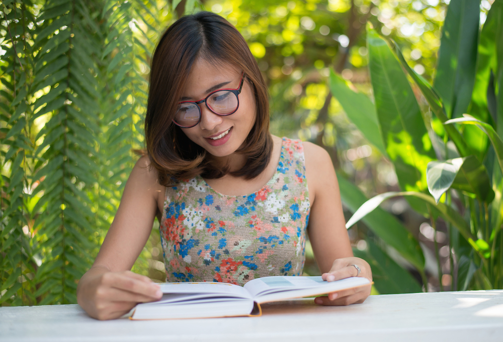 woman reading