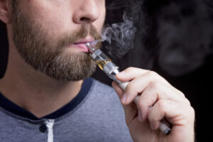 man vaping in San Francisco