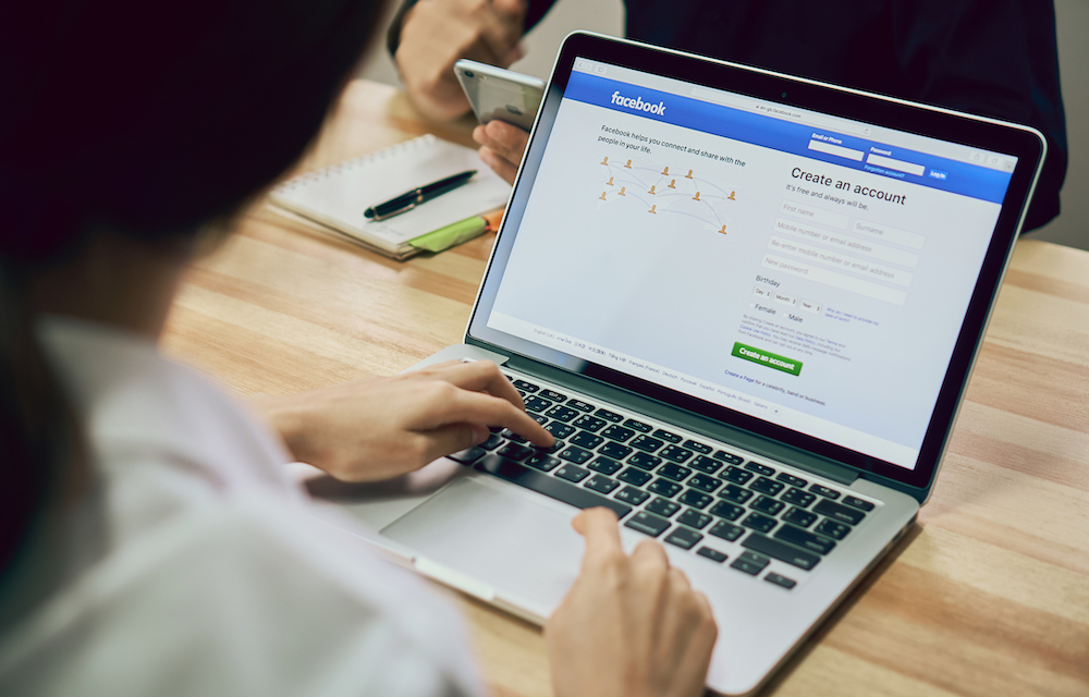 Facebook user about to log on to promote harm reduction