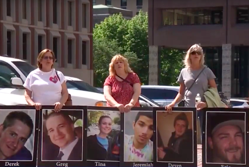families, activists protesting at Massachusetts hearing