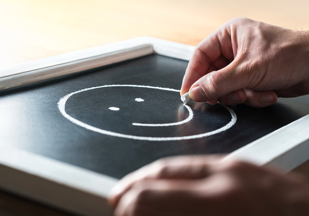 drawing a smile
