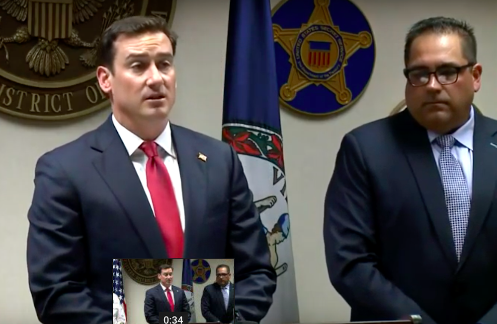 federal officials announcing fentanyl bust