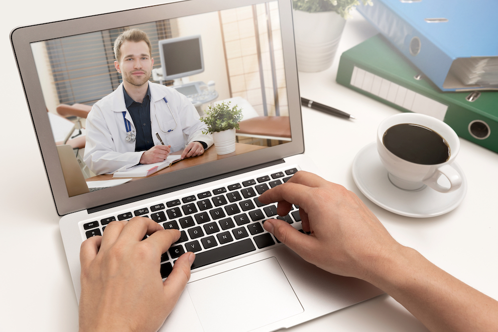 patient using telemedicine for doctor's visit