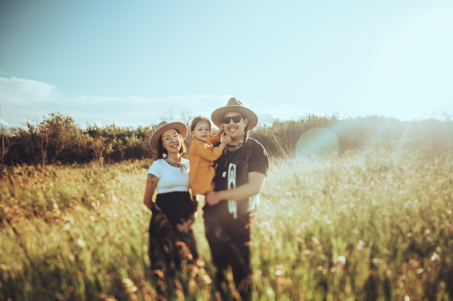 Forrest Eaglespeaker with partner Nevada Freistadt and daughter Aspen